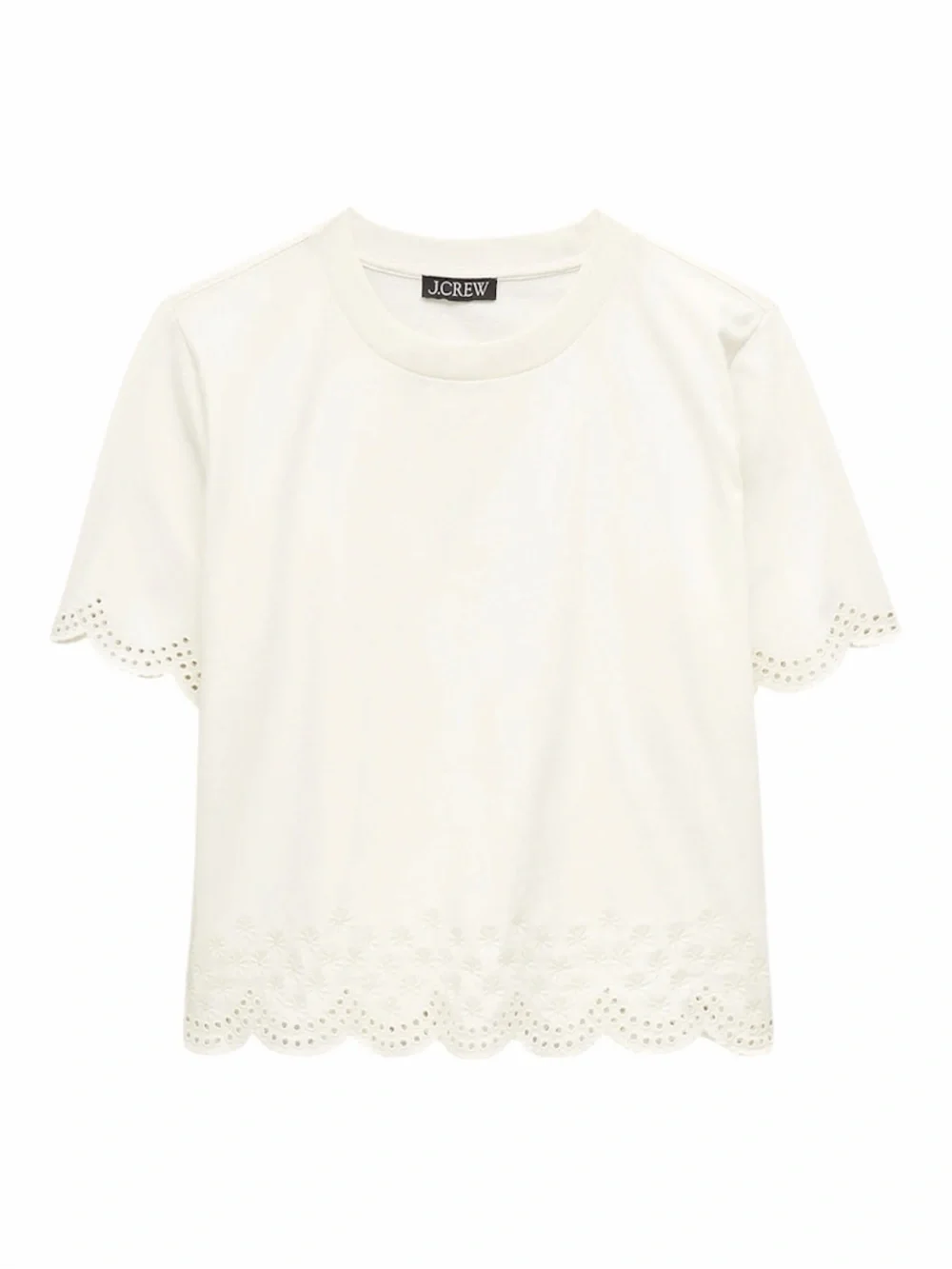 NEW • J. Crew • Premium-weight relaxed scalloped T-shirt